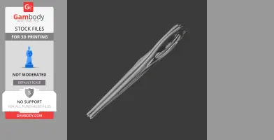 3D model of an Ophthalmosaurus skull with elongated structure, ready for 3D printing.