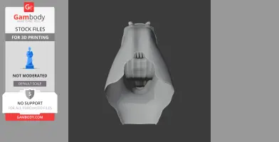 3D model of an Alashansaurus dinosaur skull from a front view, designed for 3D printing.