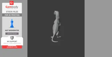 3D model of Albertadromeus dinosaur standing upright, ideal for 3D printing.