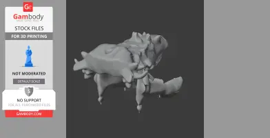 A 3D model of a Pachysaurus skull showing detailed bone structure for printing.