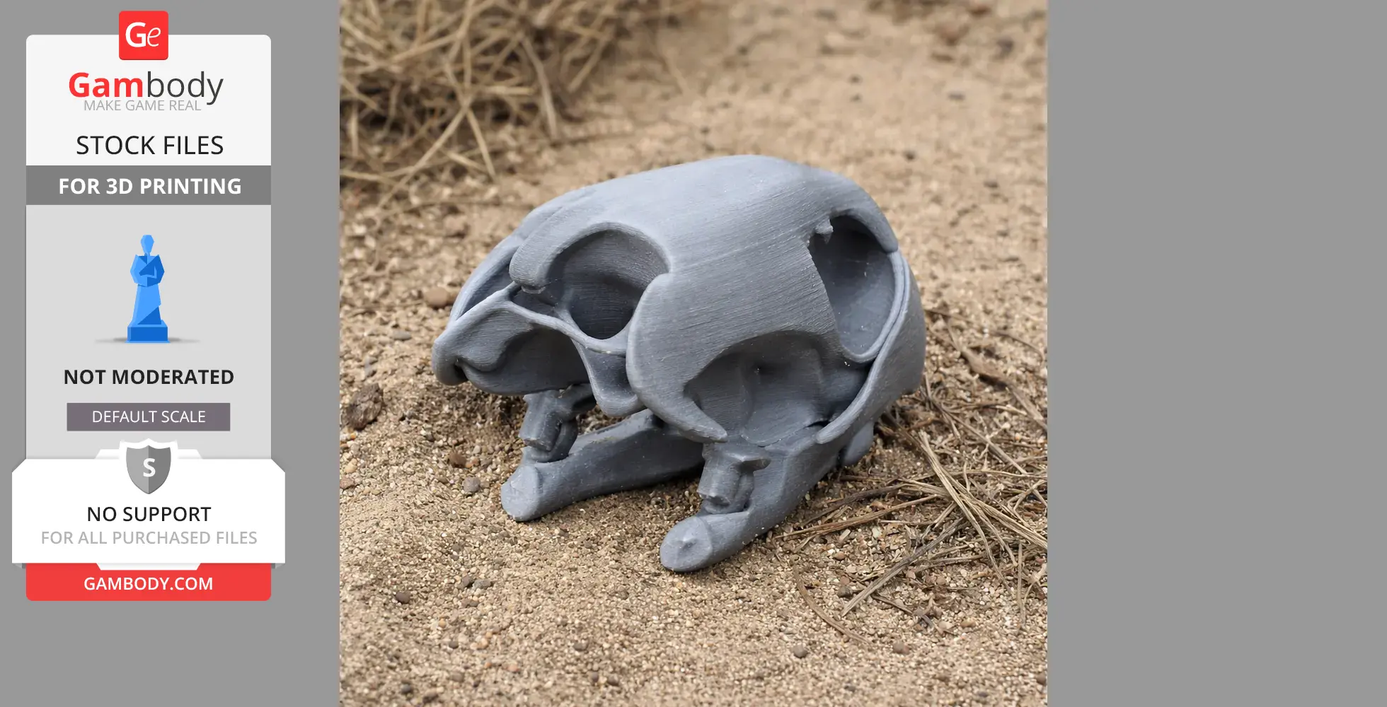 Painted Turtle Skull - Skull Replica STL