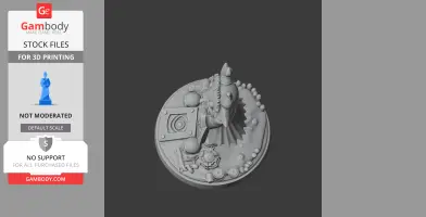 Intricate character figure from 'Cult of the Lamb' on a detailed, circular base for 3D printing.