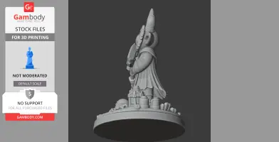 A hooded figure from Cult of the Lamb stands on a textured base surrounded by items and a skull.