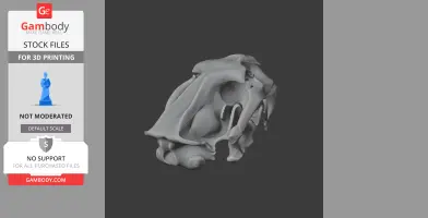 Palaeoscincus Skull - Skull Replica STL