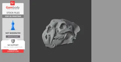 Palaeoscincus Skull - Skull Replica STL