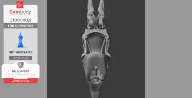 3D model of a Panphagia dinosaur skull, showing detailed bone structure for printing.