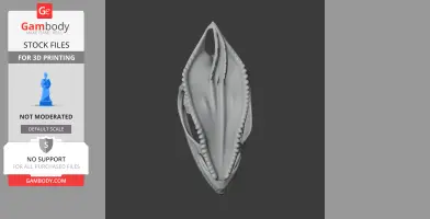 Top view of a detailed panther chameleon skull replica for 3D printing.