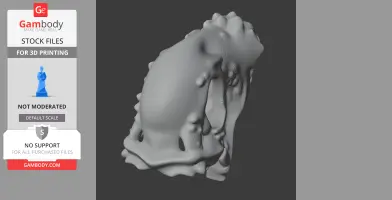 3D model of a Papiliovenator skull for printing, featuring detailed ridges and cavities.