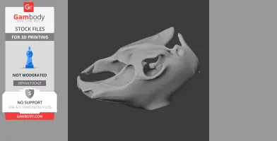 A 3D model of a Patagonian Mara skull, detailed and ready for 3D printing.