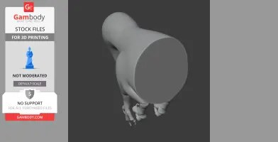 3D model of a dinosaur's front limbs and torso in STL format for 3D printing.