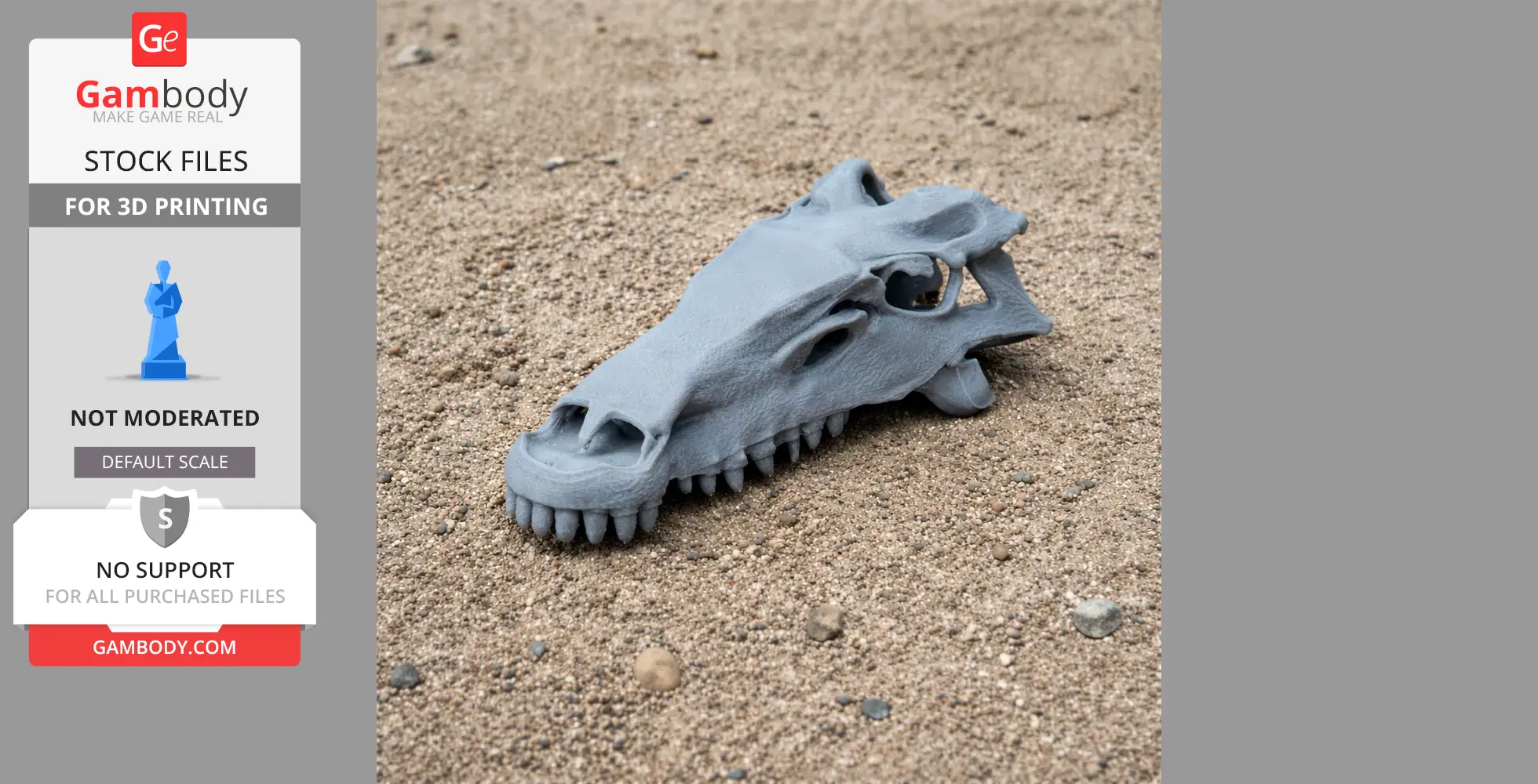 Patagonykus Skull - Skull Replica STL