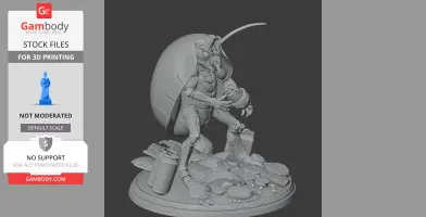 Bombardier Beetle Grounded 2 - Character Figure STL