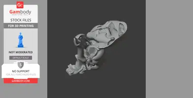 Pezophaps solitaria (Rodrigues - Skull Replica STL