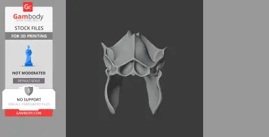 3D model of a Philippine Flying Lemur skull for printing, showing intricate bone structures.