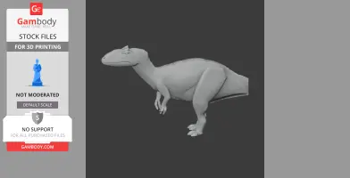 3D model of a prehistoric dinosaur, Apatodon, with detailed texture, for printing.