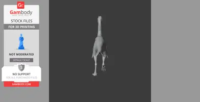 3D model of Apatoraptor from rear view, showing legs and tail, for 3D printing on Gambody platform.