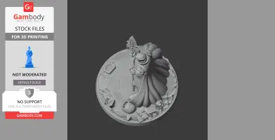 Detailed character figure holding a staff, standing on a textured circular base.