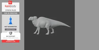 A 3D model of the prehistoric Aquilarhinus, resembling a duck-billed dinosaur, in a neutral pose.