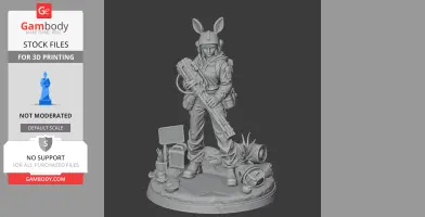Bunny Anchor Pacific Drive - Character Figure STL