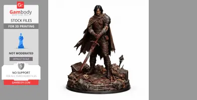 Cahara Fear and Hunger - Character Figure STL
