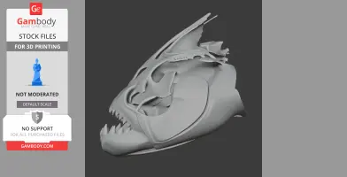 Piranha Skull - Skull Replica STL