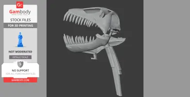 Plesiosaurus Skull - Skull Replica STL