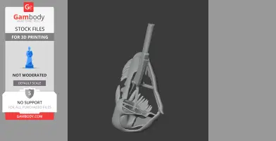 Plesiosaurus Skull - Skull Replica STL