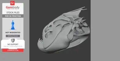 3D model of a Poekilopleuron skull designed for 3D printing.