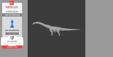 A 3D model of a long-necked dinosaur, Ardetosaurus, suitable for 3D printing.