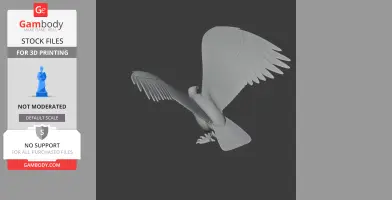 3D model of a flying Argentavis with wings spread, designed for 3D printing.