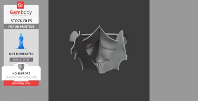 3D model of a Probainognathus skull replica, showcasing detailed cranial structure for printing.