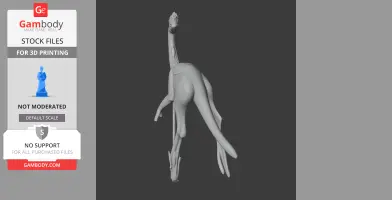 3D model of Arkansaurus, a long-necked prehistoric dinosaur, ready for 3D printing.