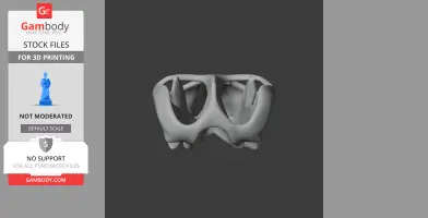 3D model of a Prodeinodon skull replica for printing, frontal view.