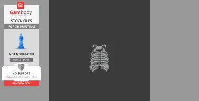 A 3D model of an Arthropleura, a segmented prehistoric creature, designed for 3D printing.