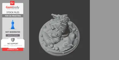 Detailed creature figure with armor and spikes, standing on a textured base.