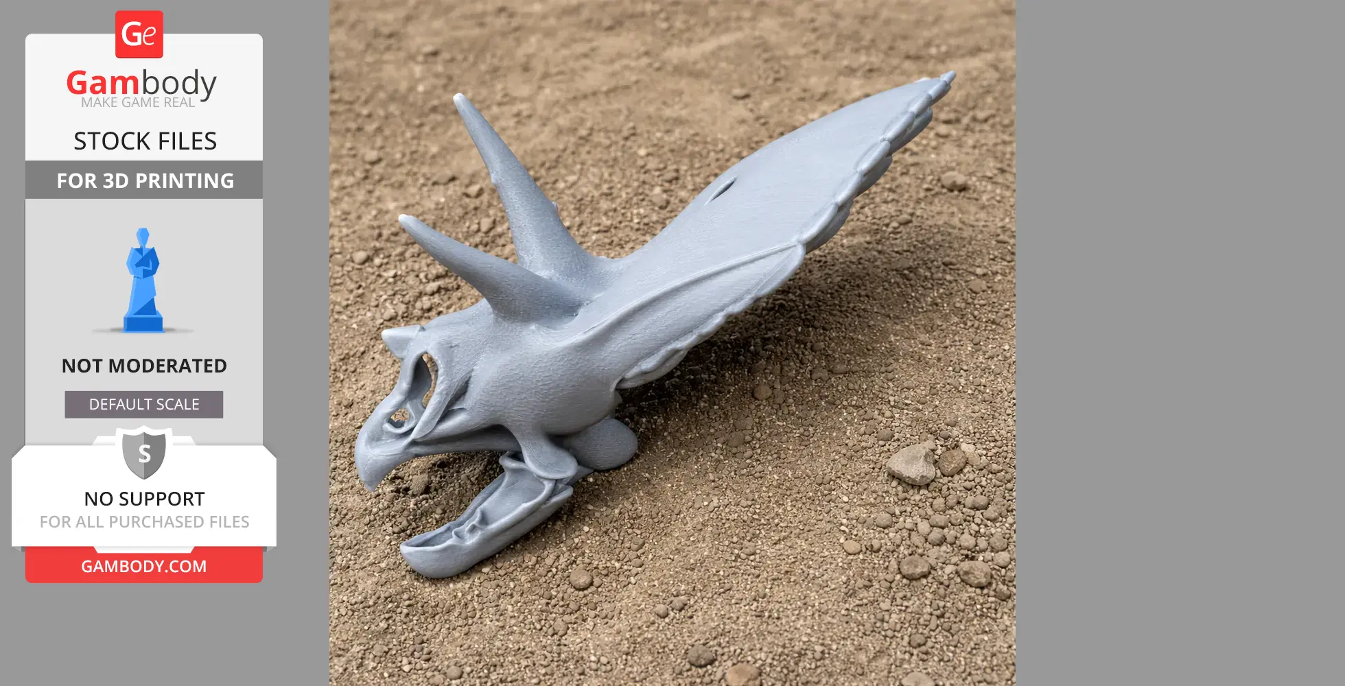 Protorosauria Skull - Skull Replica STL