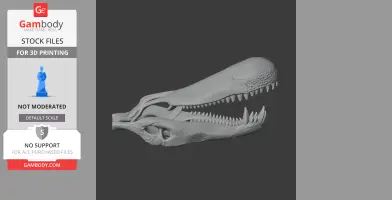 Purussaurus brasiliensis Skull - Skull Replica STL