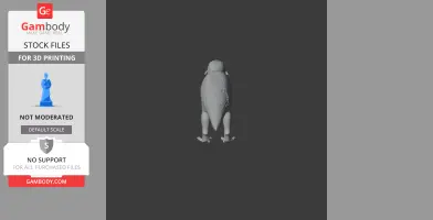 A 3D model of an Auroraceratops dinosaur viewed from the rear, suitable for 3D printing.