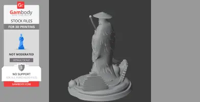 Corrupted Monk Wuchang Fallen - Character Figure STL