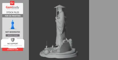 Corrupted Monk Wuchang Fallen - Character Figure STL