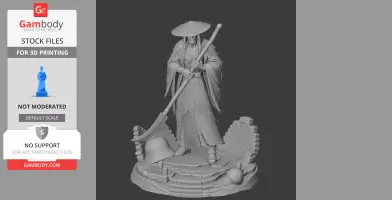 Corrupted Monk Wuchang Fallen - Character Figure STL
