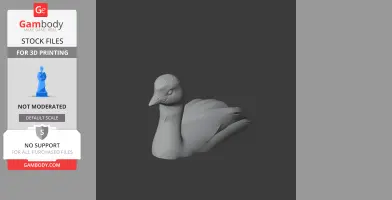 3D model of a prehistoric Australasian grebe, ready for 3D printing.