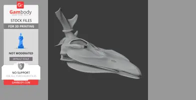 3D model of a stylized skull with elongated features and antenna-like extensions, suitable for printing.