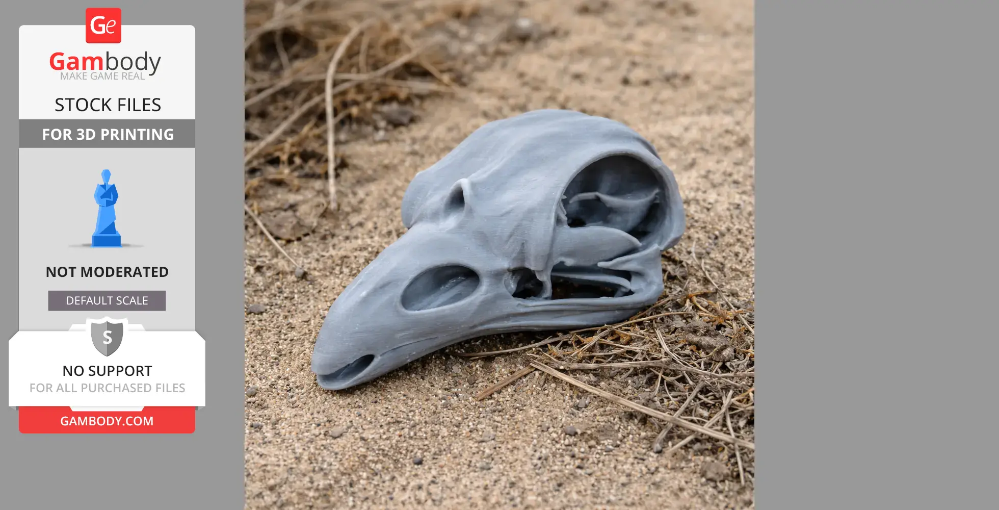 Resplendent Quetzal Skull - Skull Replica STL