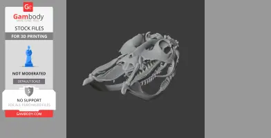 A detailed 3D model of a rhinoceros viper skull, suitable for 3D printing.