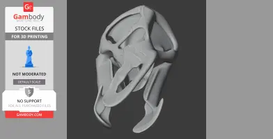 3D model of a Rhinorex dinosaur skull, featuring detailed bone structures for printing.