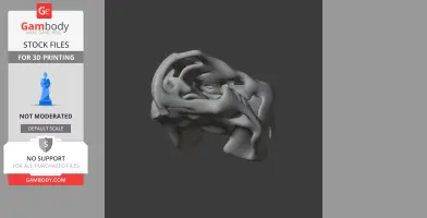 A detailed 3D model of a Riojasuchus skull, ready for 3D printing.