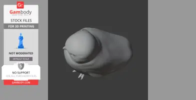 3D model of a stylized Australian boobook owl, showing a rounded body and detailed surface texture.