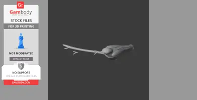 A 3D model of a prehistoric animal with wings, designed for 3D printing.