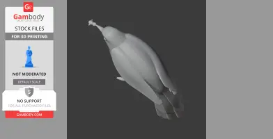 3D model of an Australian logrunner bird with detailed wings, tail, and beak, in grayscale.